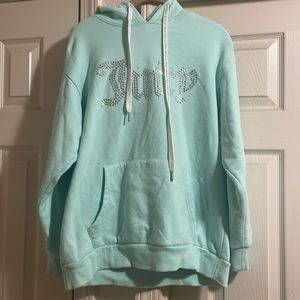 Juniors Med Forever 21 mint green Juicy couture hooded sweatshirt